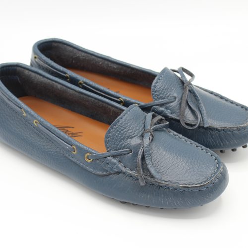 Mocassino Blu da donna Andy 2 Calzature Sant'Angelo d'Ischia realizzato in morbida pelle sfoderata, suola con gommini