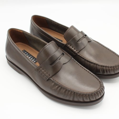 Mocassino Uomo Trenton fratelli Rossetti con fascetta fondo gomma ebano (marrone)