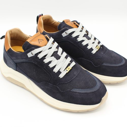 Sneaker da uomo Ambitious modello Rider in camoscio blu