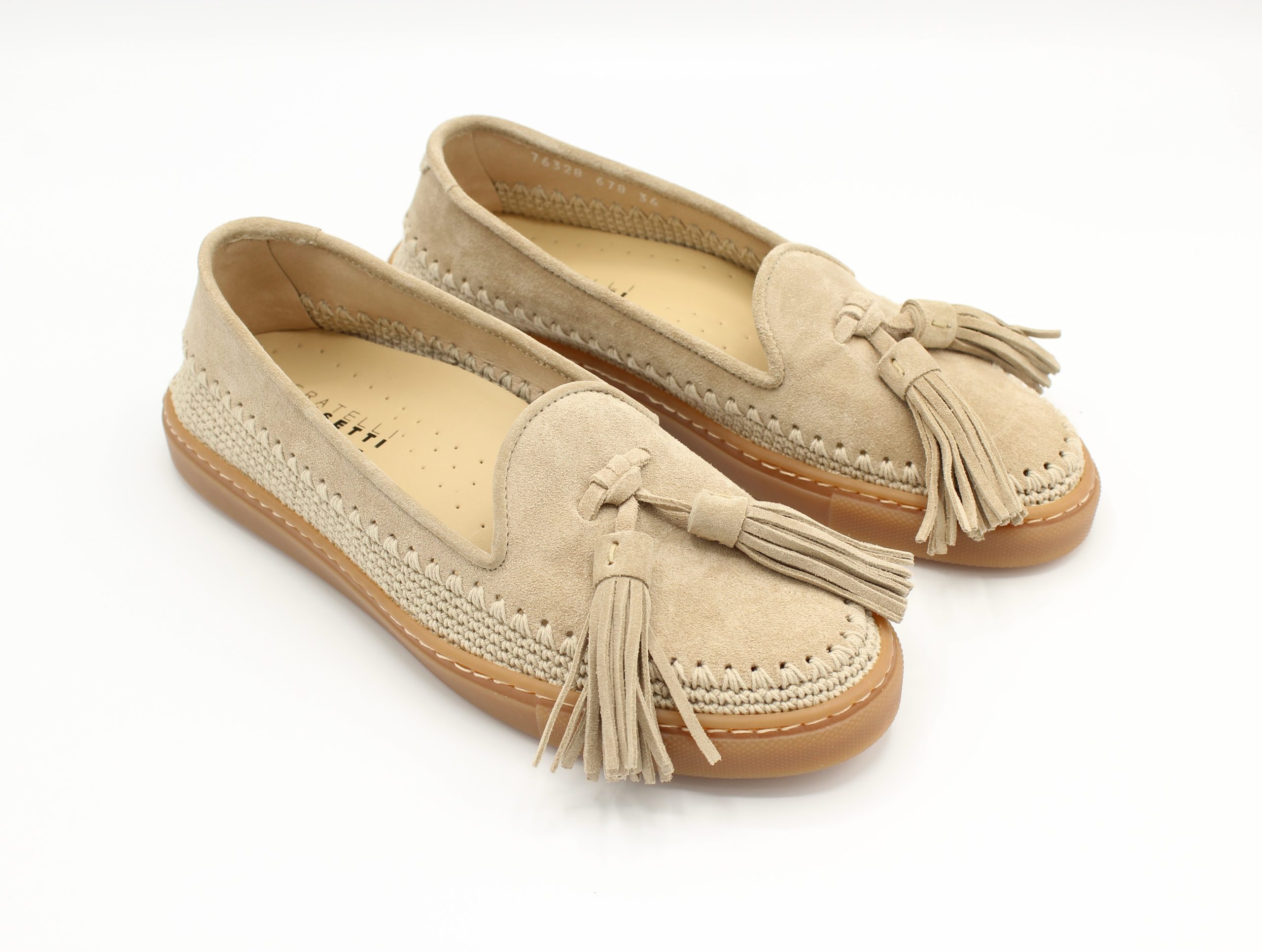 Mocassino Donna Brera Sport con Nappine in Camoscio Canapa Linea Green Side Fratelli Rossetti